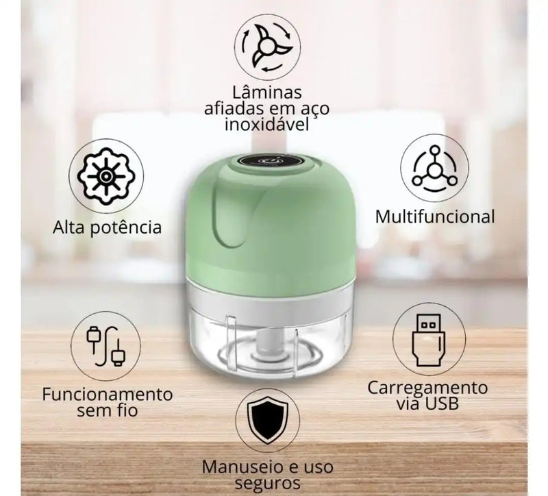 Mini Processador Triturador Elétrico 3 Laminas TriturPro   Essência Urbana©