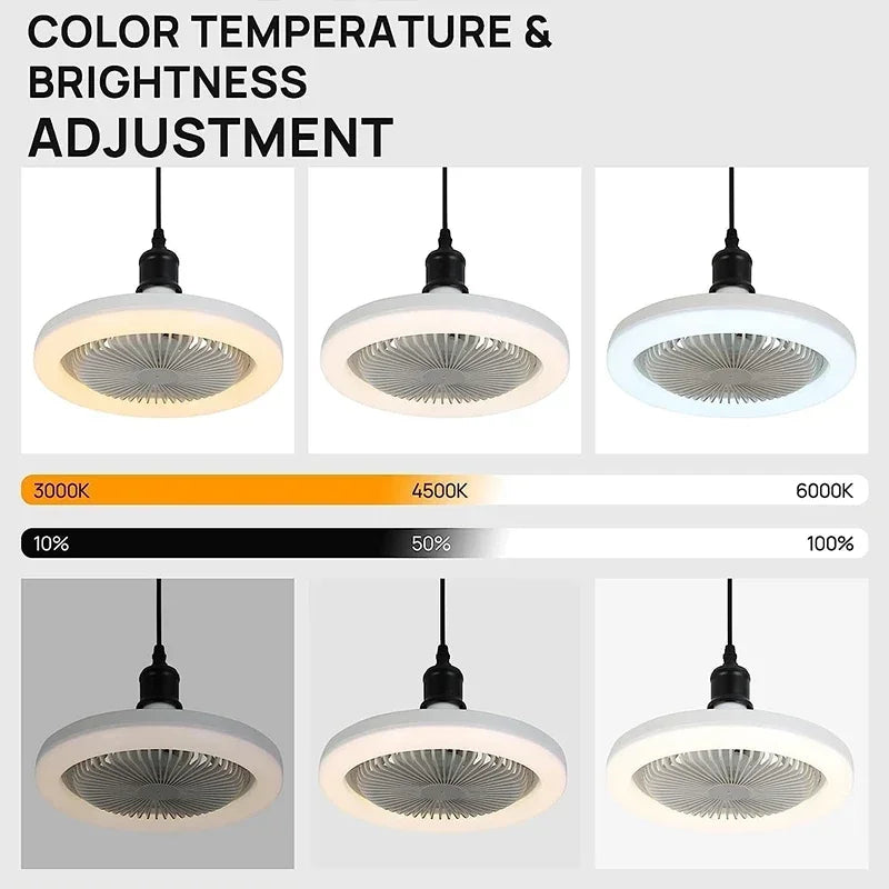 Ventilador de teto inteligente com LED